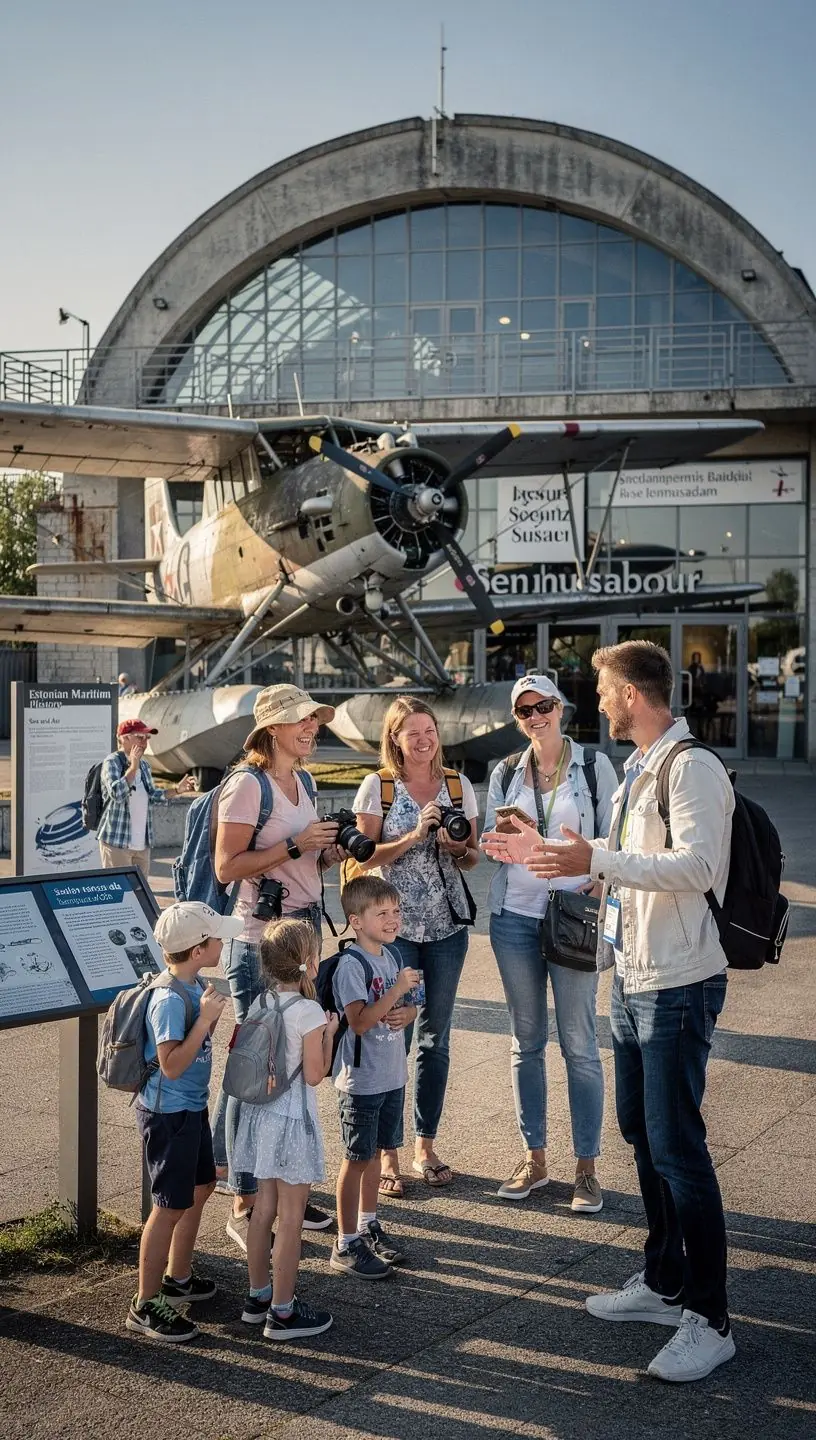 Local guide assisting travelers in vibrant city setting